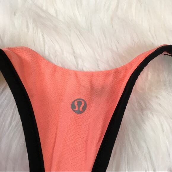 Lululemon Cardio Kick Tank Black Neon Size 4 - Picture 5 of 8